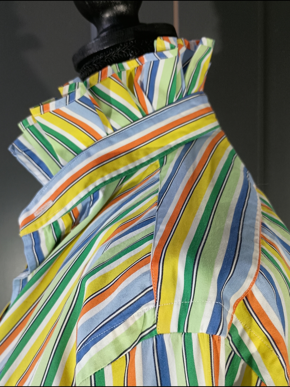 Upcycled Ralph Lauren Ruffled Collar Shirt - Picture 3 of 8